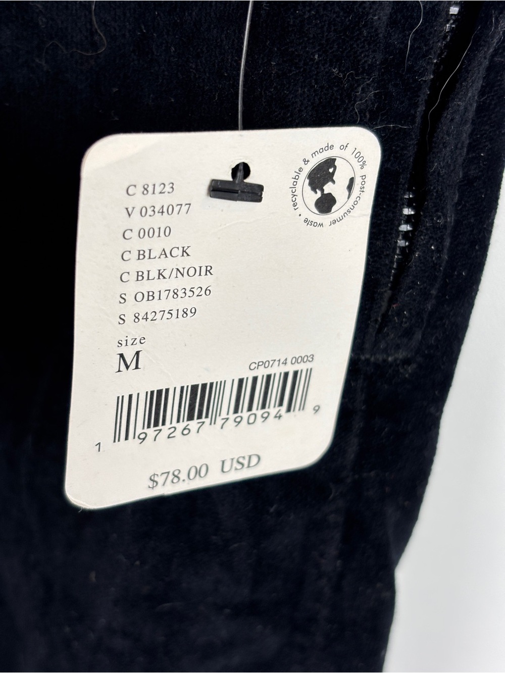 NWT We the Free In My Feelings Crop Boot Mid Rise Black Velveteen sz M Jeans - Picture 6 of 10
